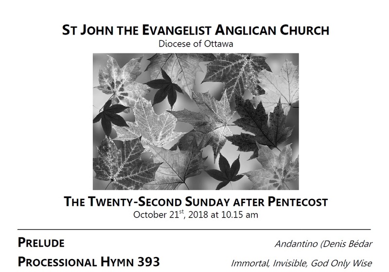 The Twenty-second Sunday after Pentecost